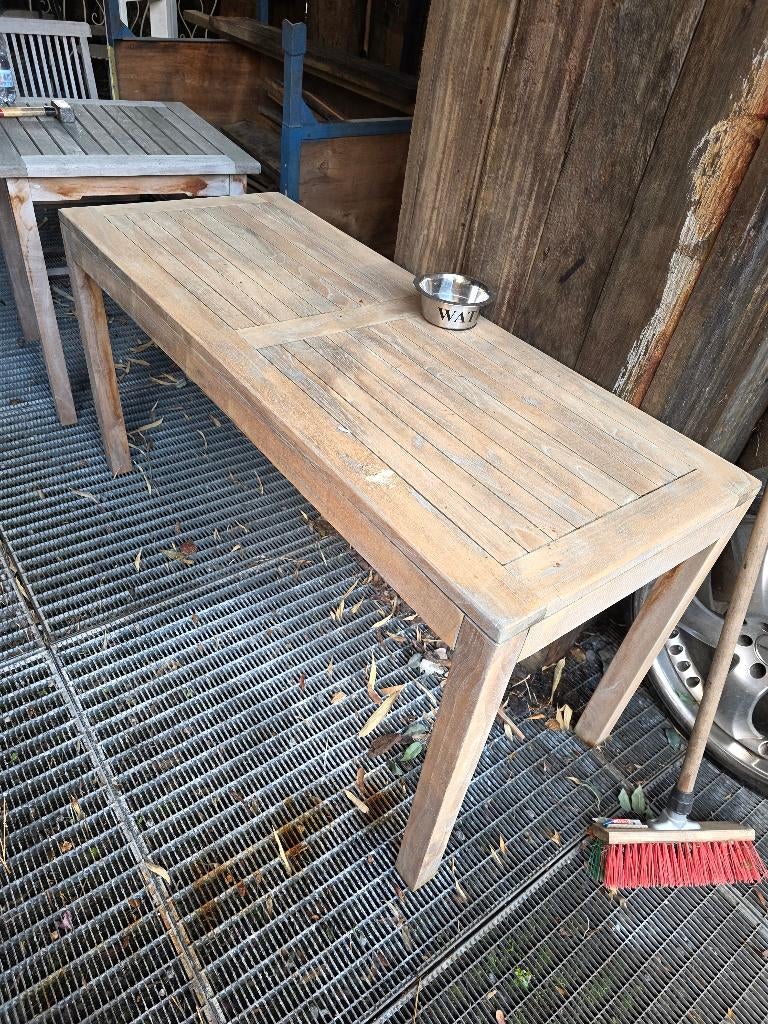 Teak tuinmeubelen, Tuin en Terras, Ophalen, Zo goed als nieuw, Bijzettafel
