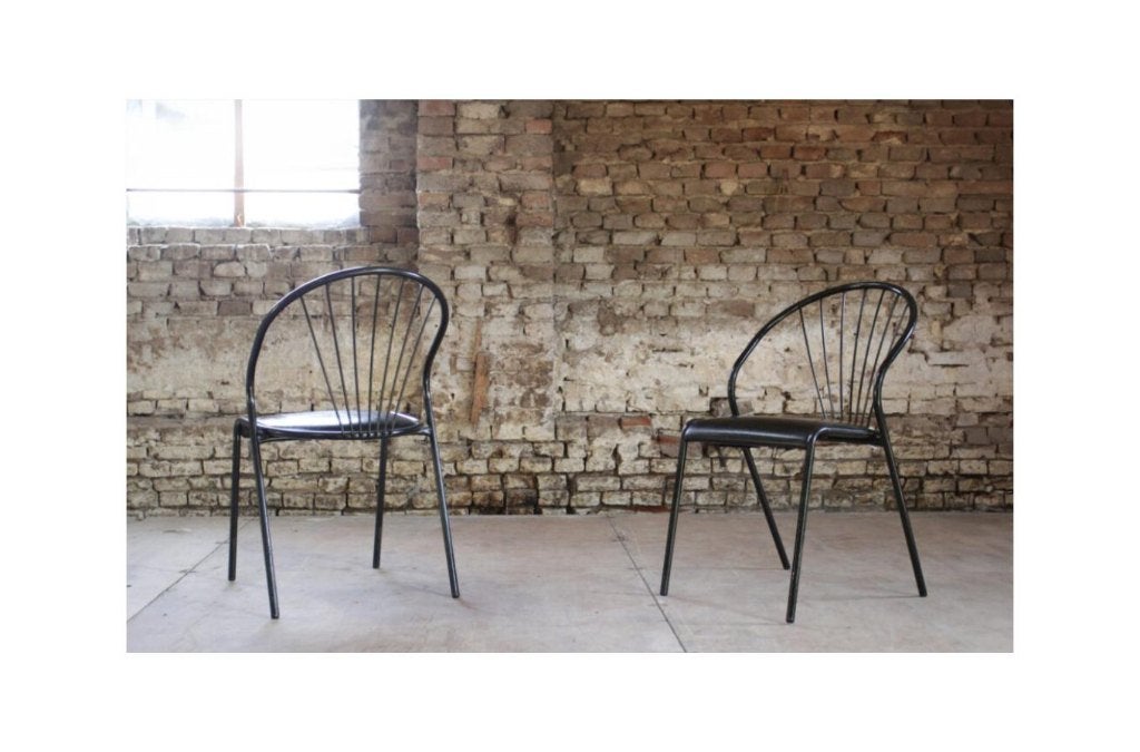 Partij Vintage metalen stoelen - horeca, cafe, bistro, Ophalen