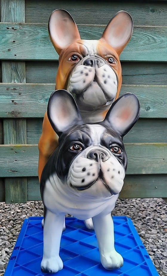 Hond, franse Bulldogs Boom-style,speciaal object, Tuin en Terras, Ophalen, Nieuw, Kunststof, Dierenbeeld