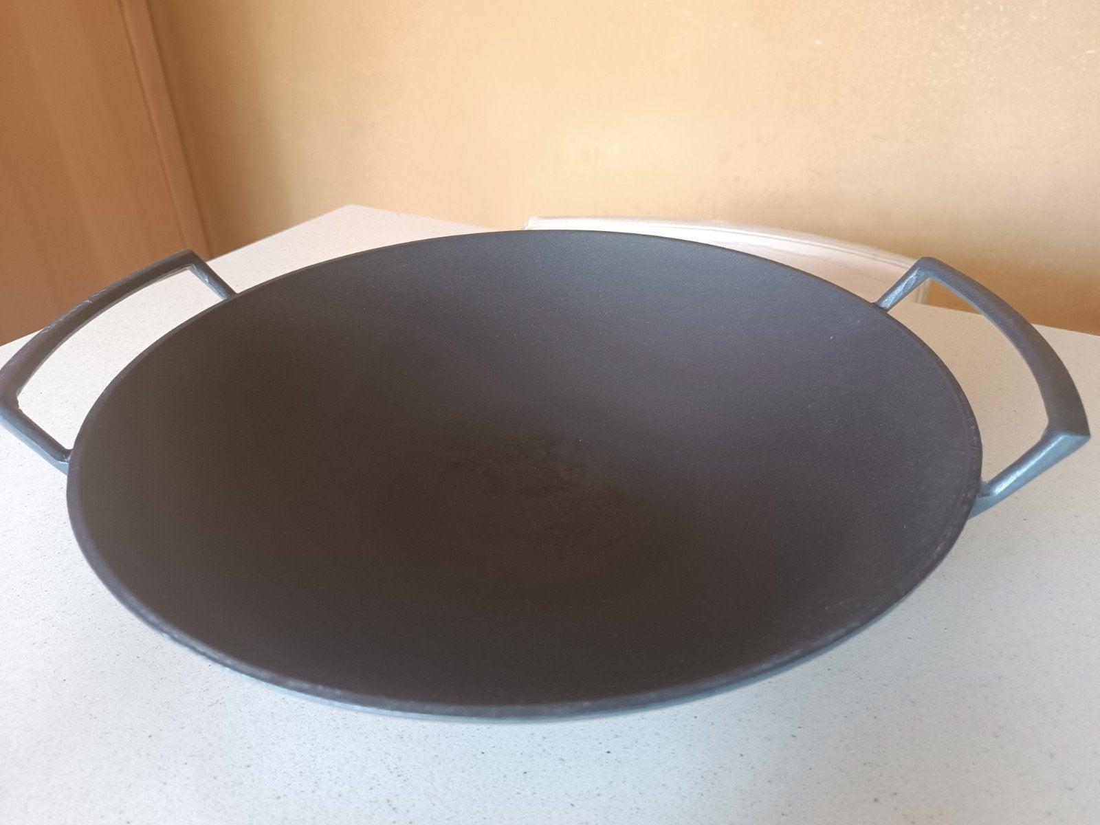 Le Creuset gietijzeren wokpan (36cm) met glazen deksel
 Alle, Huis en Inrichting, Keuken | Potten en Pannen, Ophalen, Zo goed als nieuw