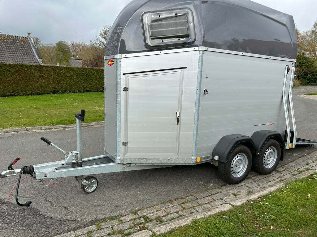 Paardentrailer Bockmann 1,5 in nieuwstaat, Dieren en Toebehoren, Ophalen, Zo goed als nieuw, Aluminium, 1½-paards trailer