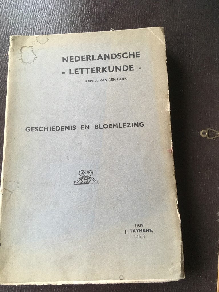 Ned.letterkunde Van den Dries – 1939 – J. Taymans - Lier, Antiek en Kunst, Ophalen of Verzenden