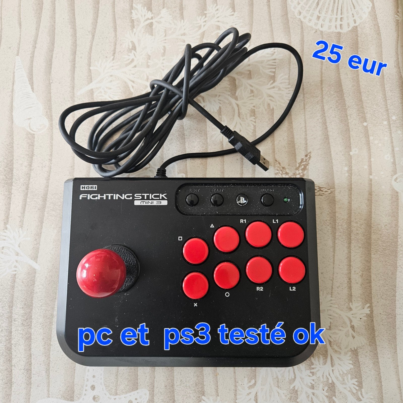 Arcade stick hori pc ps3, Enlèvement ou Envoi, Comme neuf, Contrôleur, PlayStation 3