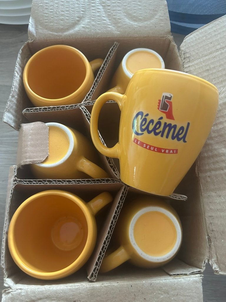 6 Cecemel tassen, Maison & Meubles, Cuisine | Vaisselle, Enlèvement