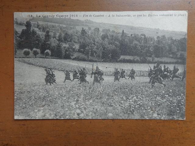 Postkaart Militaria, Fin de combat, a la baïonnette ..., Collections, Envoi, Affranchie, Politique et Histoire