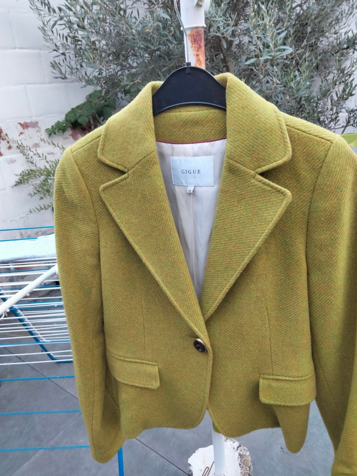 Wollen jasje in gifgroen van het merkGigue maat 36.nieuw., Kleding | Dames, Ophalen of Verzenden, Maat 36 (S)