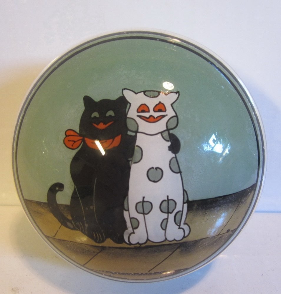 Antieke art deco bonbonnière, met poezen ca 1920, Verzenden