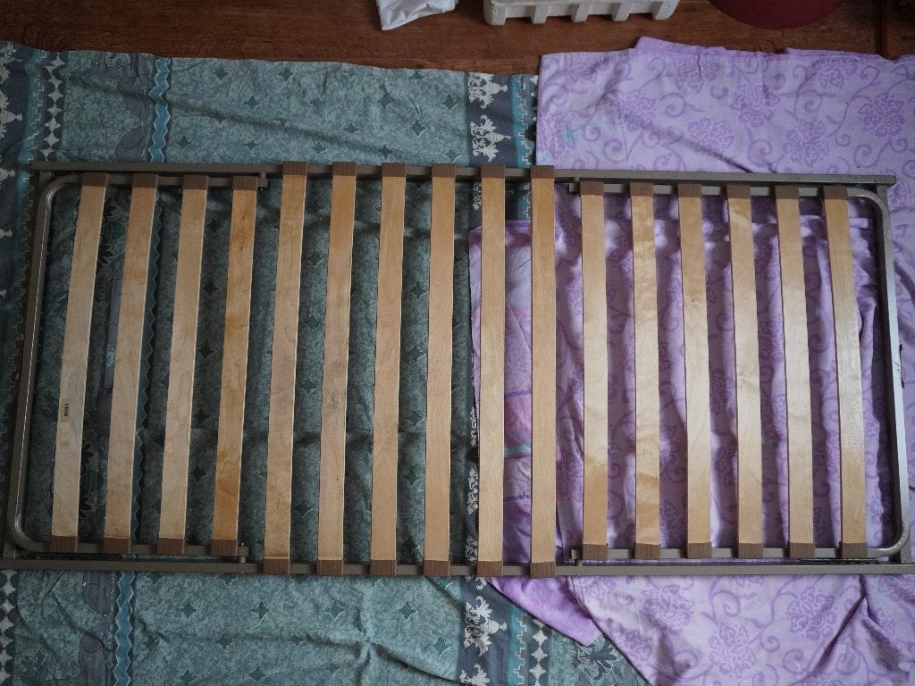 Sommier à lattes réglable 90x200 tète et pied parfait état, Maison & Meubles, 90 cm, Une personne, Enlèvement, Utilisé