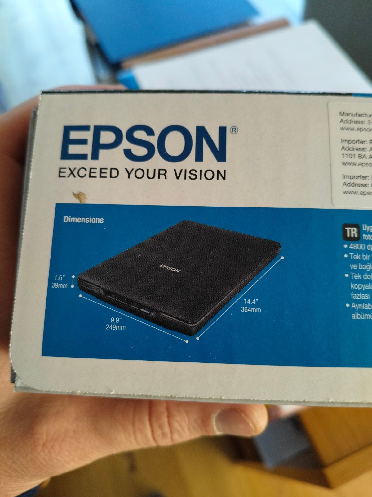 Epson Perfection, Enlèvement, Epson