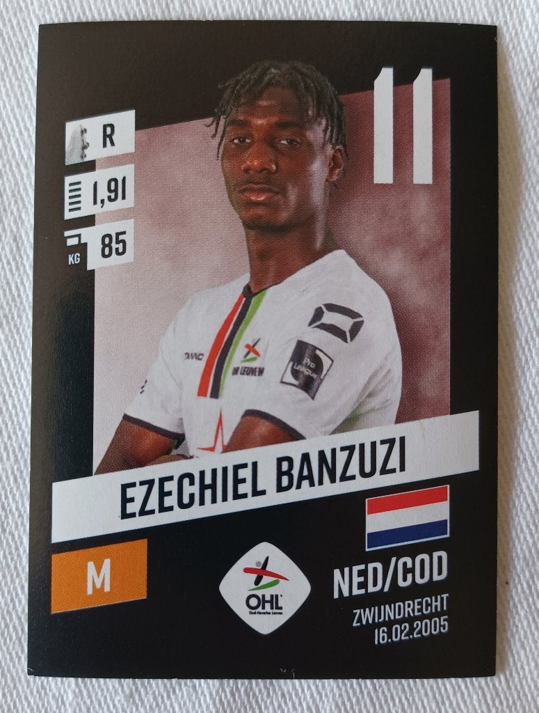 Sticker Ezechiel Banzuzi (rookie) - Pro League 2023-2024, Ophalen of Verzenden, Zo goed als nieuw, Sticker