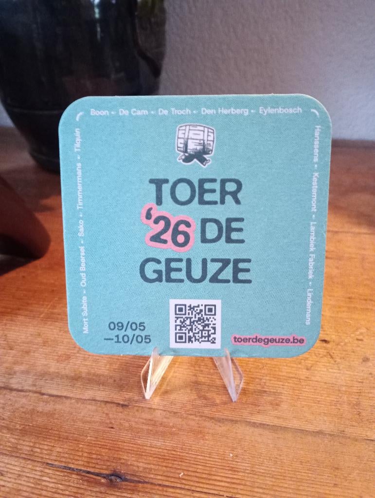 Brasserie bière sous-bock Toer de Geuze 2026, Envoi, Comme neuf, Sous-bock, Autres marques
