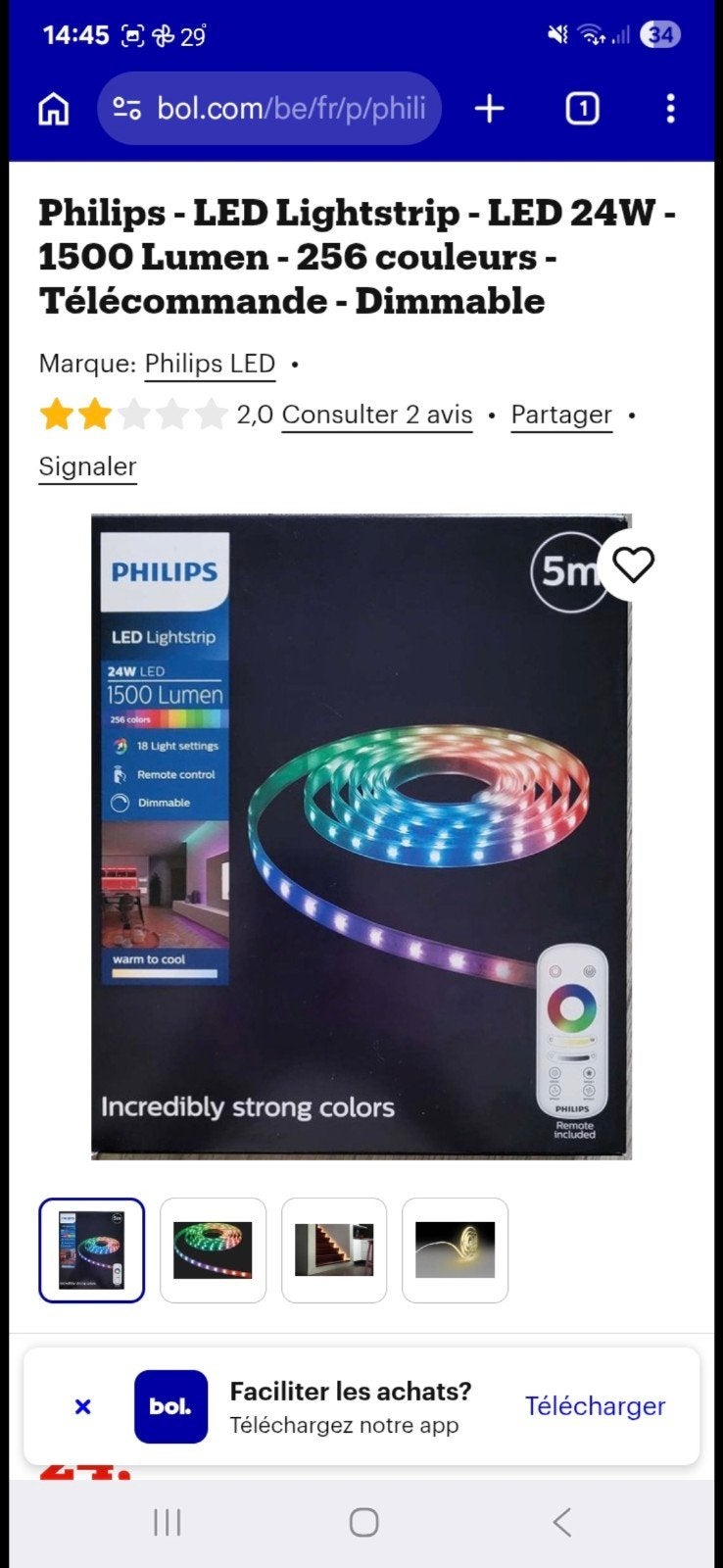 ruban led phillips, Enlèvement ou Envoi