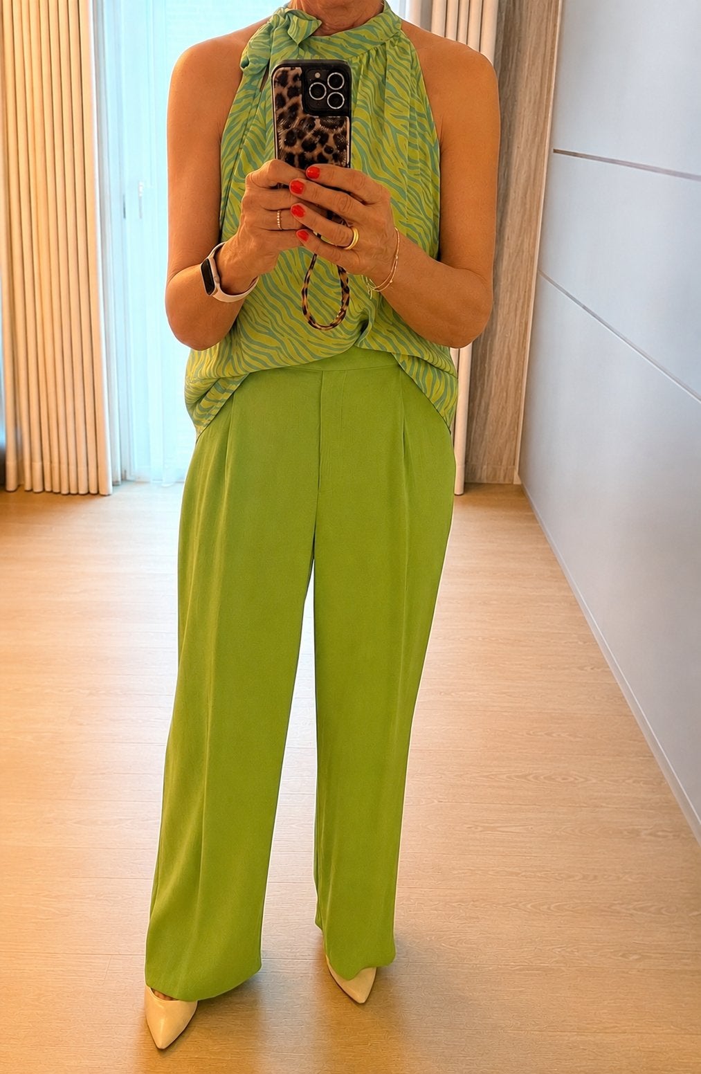 Broek & top Amélie & Amélie, Kleding | Dames, Broeken en Pantalons, Ophalen of Verzenden, Zo goed als nieuw, Maat 42/44 (L)