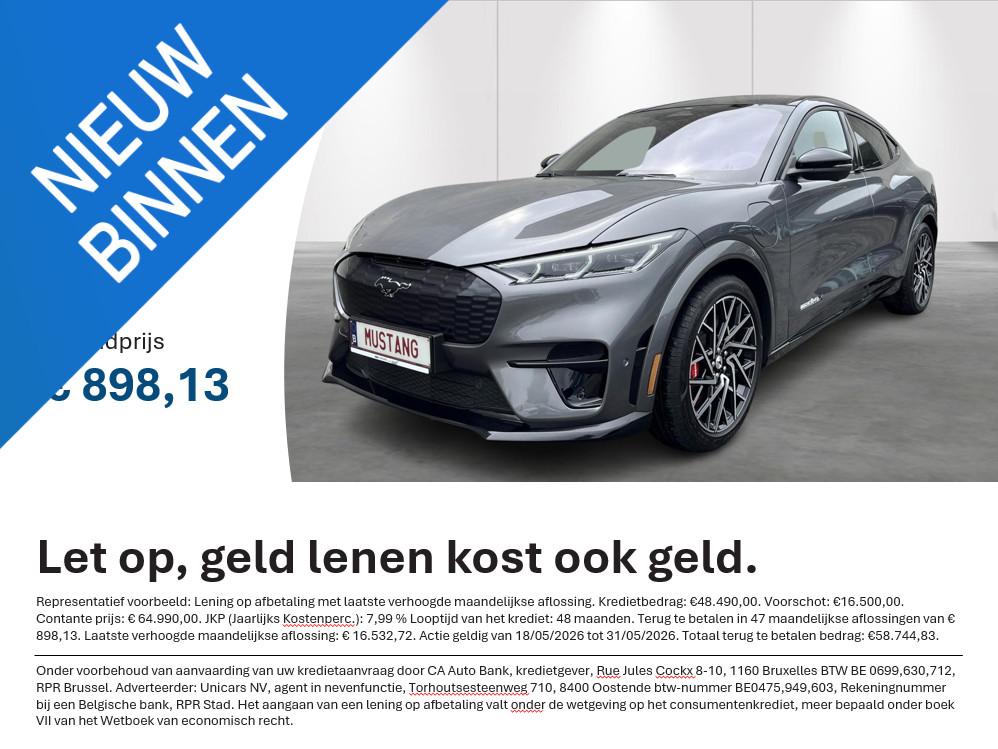 Ford Mustang Mach-E 91kWh 358kW Extended Range GT AWD BTW-Wa, Automaat, Stof, Gebruikt, https://public.car-pass.be/vhr/cc8803e2-232e-472a-a6df-b4d6714109b5