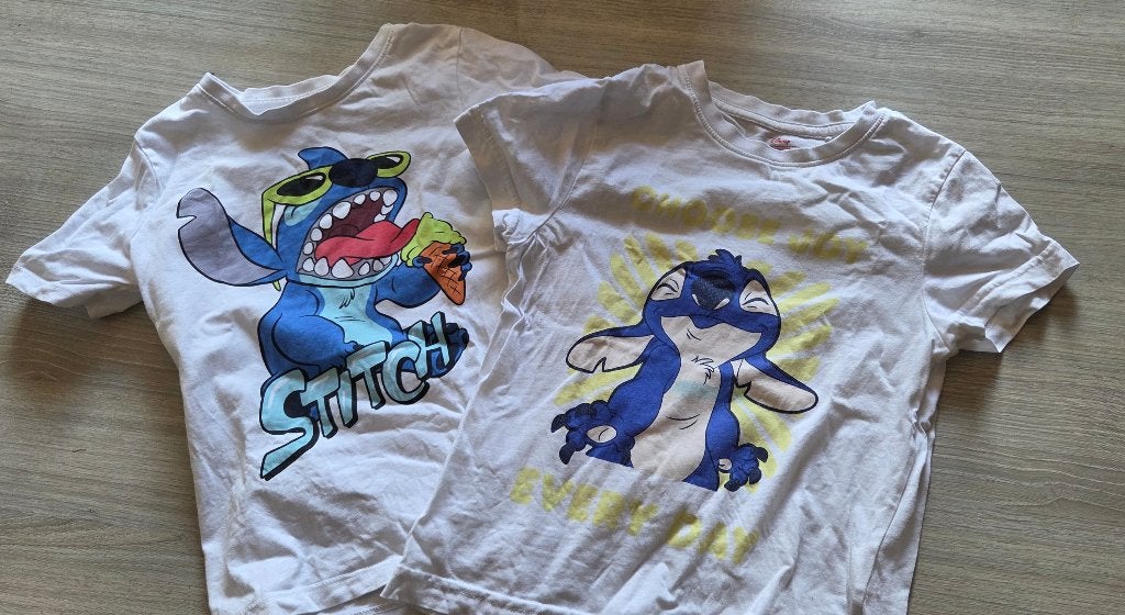 Lot de 2 t-shirts stitch taille 6 ans, Enlèvement, Utilisé, Garçon, Autres types