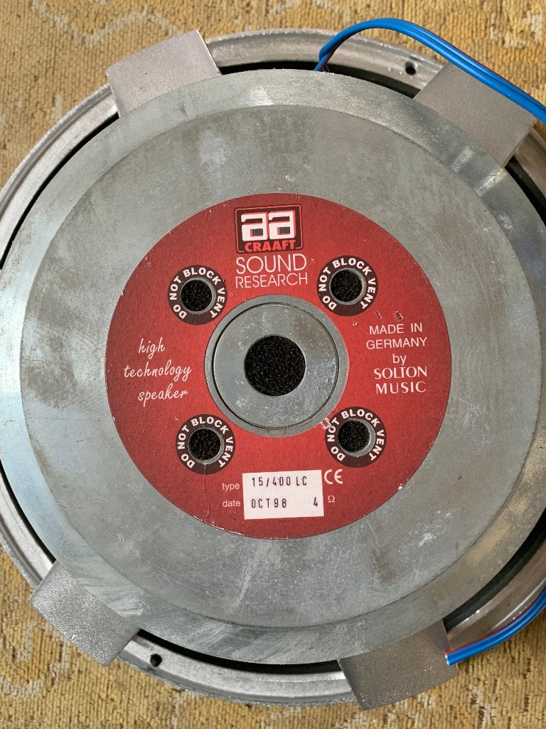 GEZOCHT  AA Craaft 15" 15/400 LC Woofer 4 Ohm, of RUIL?, Ophalen of Verzenden, Zo goed als nieuw