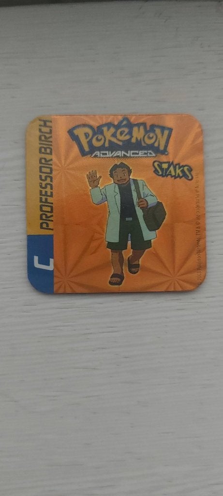 jouet magnétique Pokemon Holo 2 pièces Prof Birch Panini, Enlèvement ou Envoi, Neuf