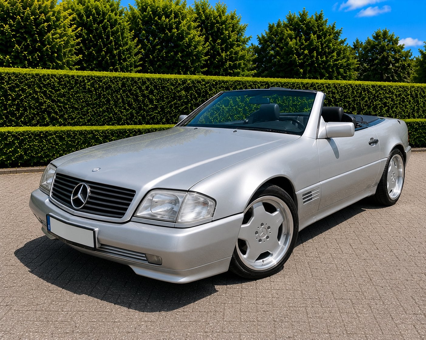 Mercedes SL / 18” velgen ✅ Oldtimer / Cabrio / Hardtop, Automaat, 4 zetels, Achterwielaandrijving, Zwart