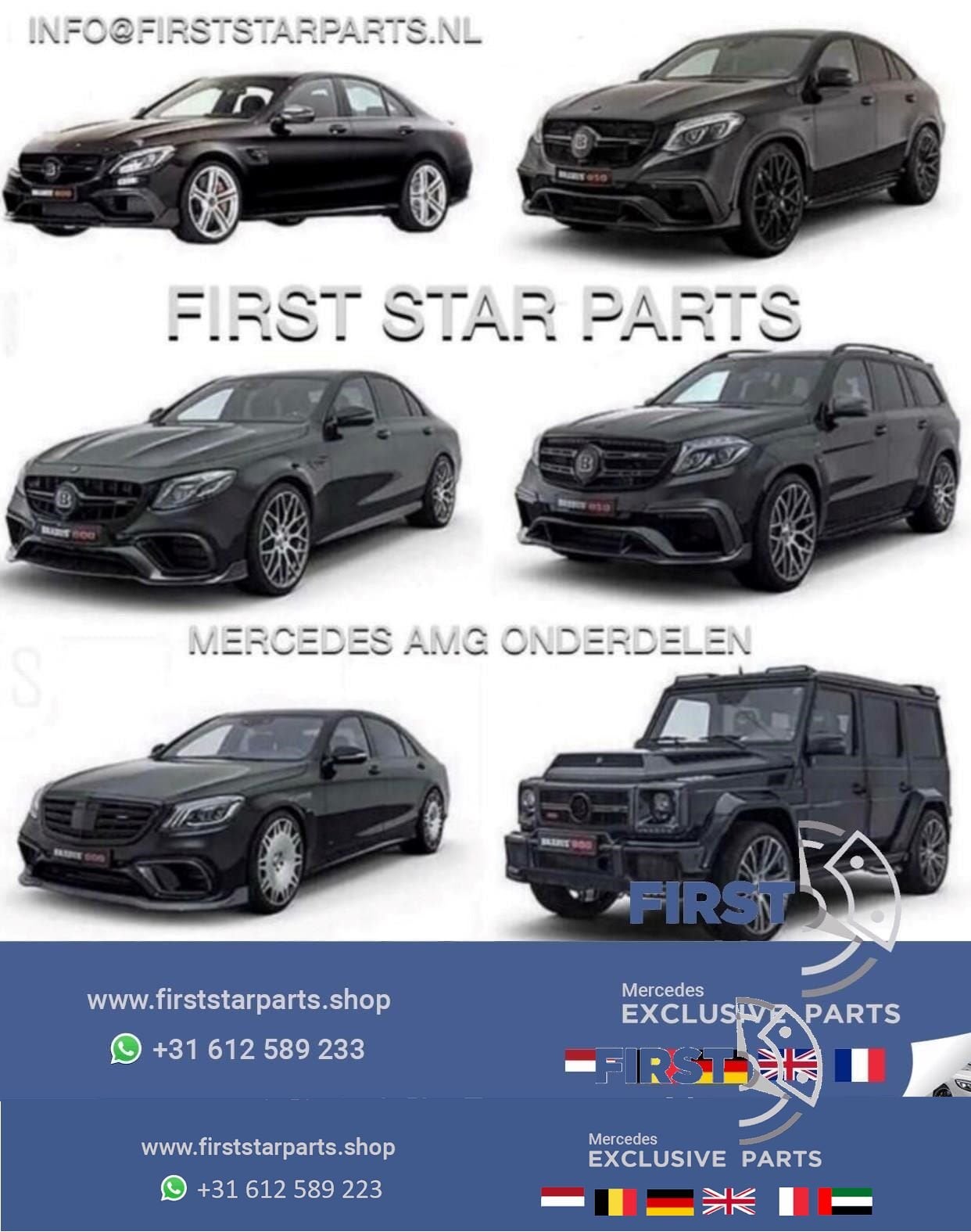 W205 FACELIFT AMG VOORBUMPER + diamond gril 2019 Mercedes C, Auto-onderdelen, Gebruikt, -, Voor, Ophalen of Verzenden