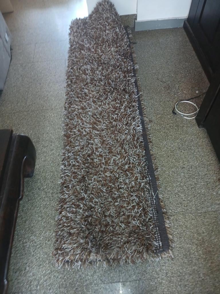 tapis de style Shaggy à poils longs, caractérisé par sa text, Ophalen
