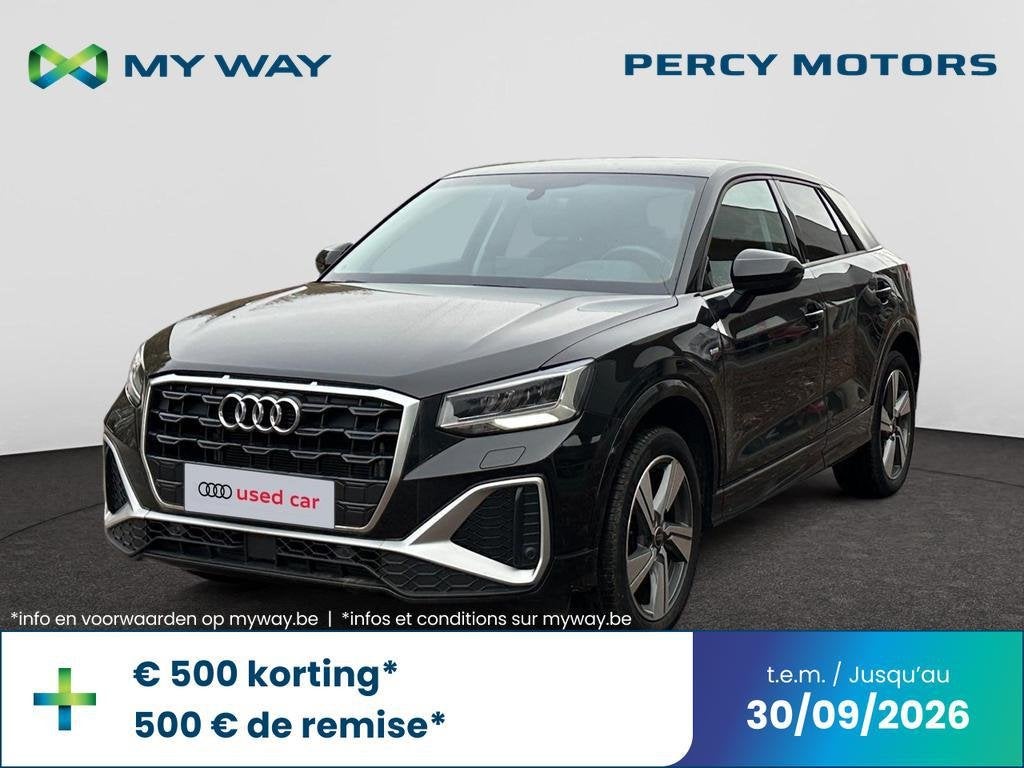 Audi Q2 Q2 30 TFSI Sport Edition, Auto's, Audi, Q2, https://public.car-pass.be/vhr/d026d950-7136-4011-8ad5-e2d9ad1cdfff, Zwart