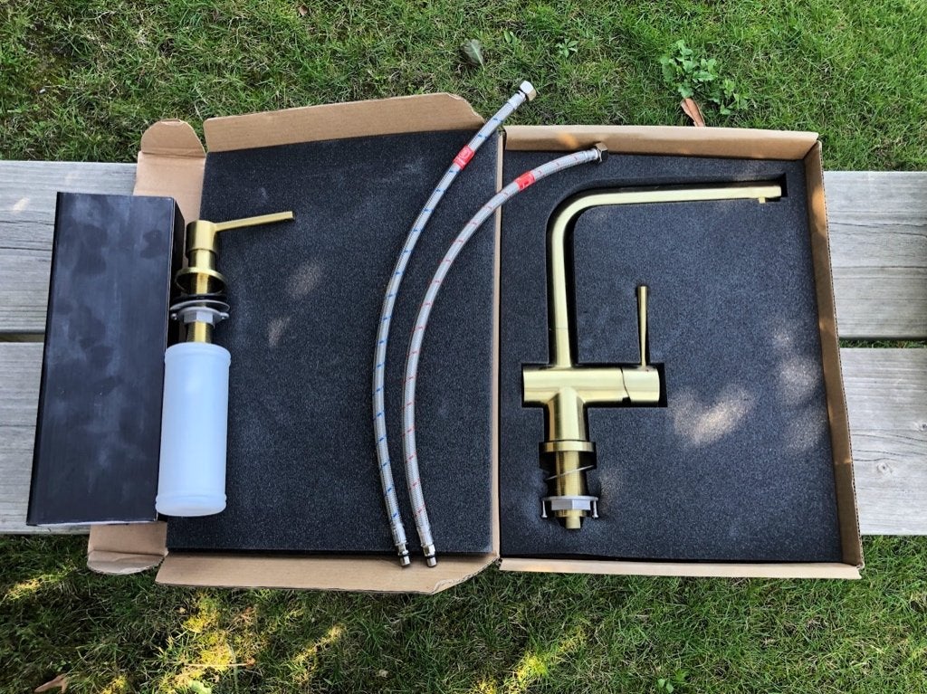 Keuken spoelbak RVS/koper compleet, Huis en Inrichting, Ophalen, Nieuw, Goud