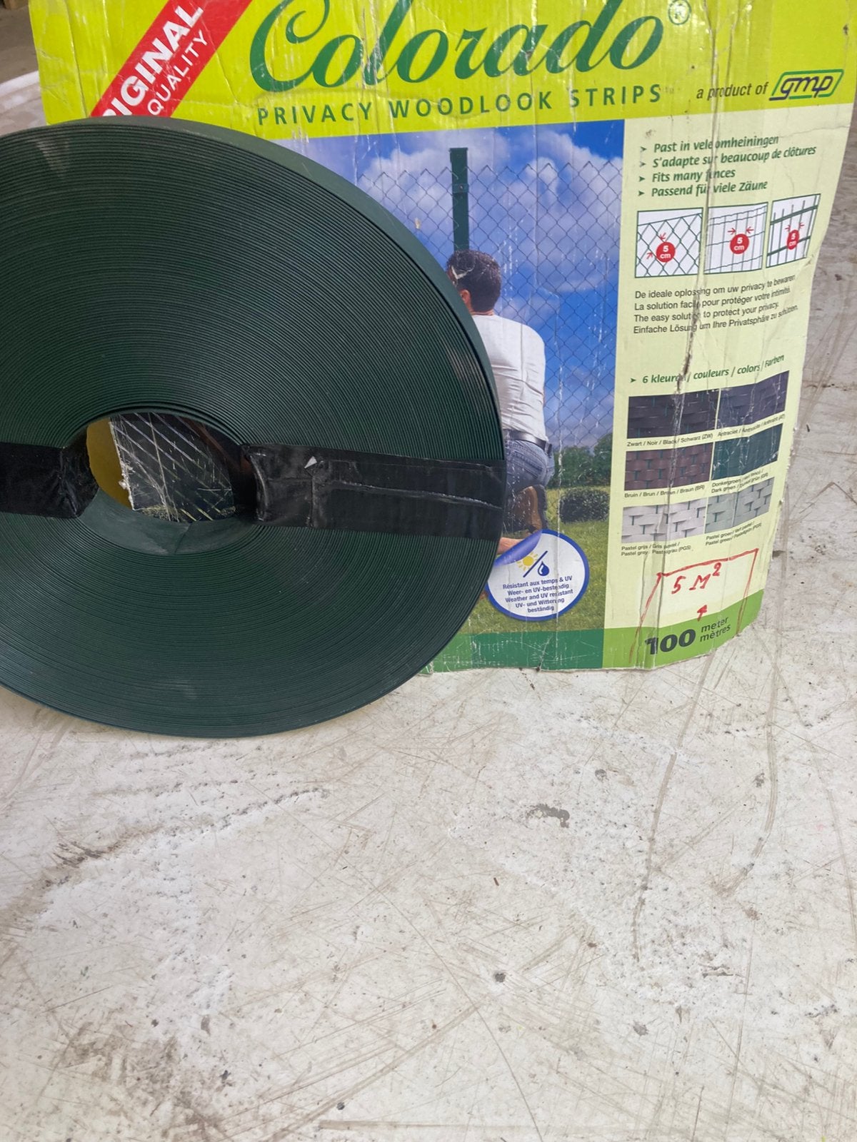 groene pvc strips, Tuin en Terras, Ophalen, Zo goed als nieuw