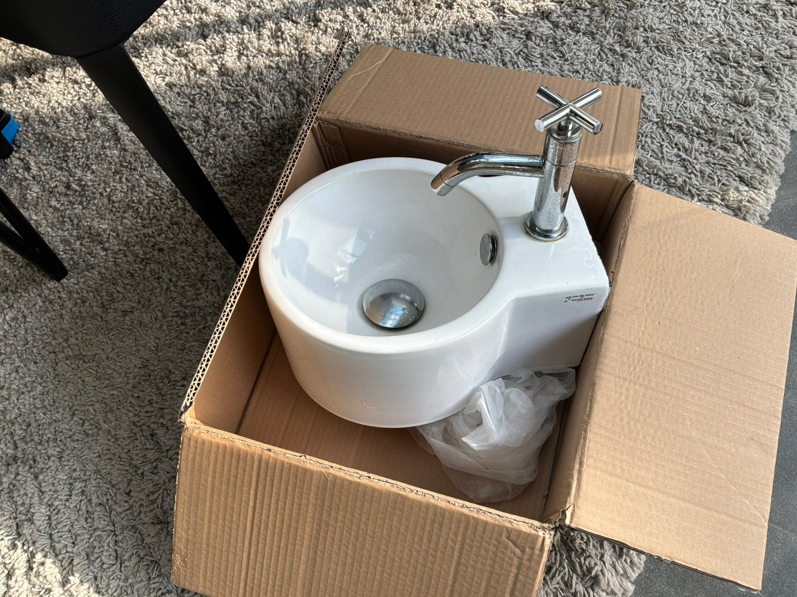Handwasser  met kraan voor toilet wit, Bricolage & Construction, Enlèvement, Utilisé, Robinet