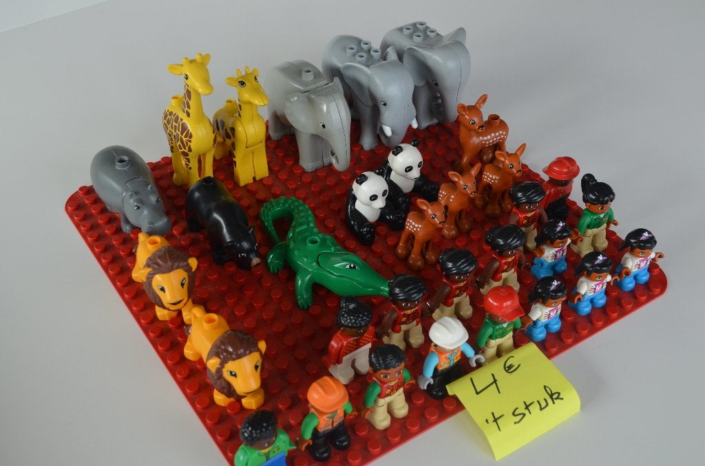 Duplo grote dieren en popjes anders kleurige€ 4,00 per stuk, Inclusief minifiguren, Overige thema's, Ophalen of Verzenden, Zo goed als nieuw