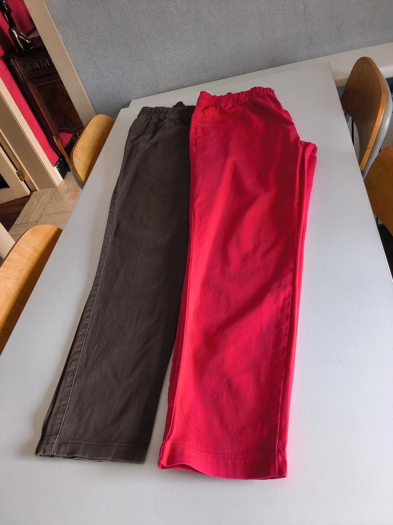 Set van 2 katoenen damesbroeken met elastische T. XL MS Mode, Maat 46/48 (XL) of groter, Ophalen of Verzenden, Zo goed als nieuw