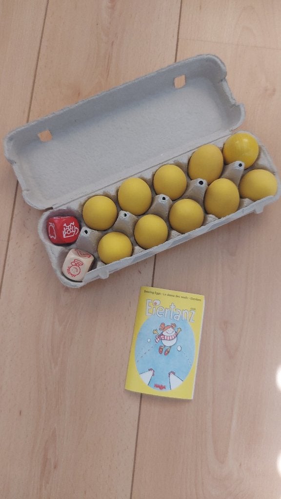 Lot de 5 jeux de société (danse des oeufs, Yahtzee, Dao, ..), Enlèvement, Utilisé
