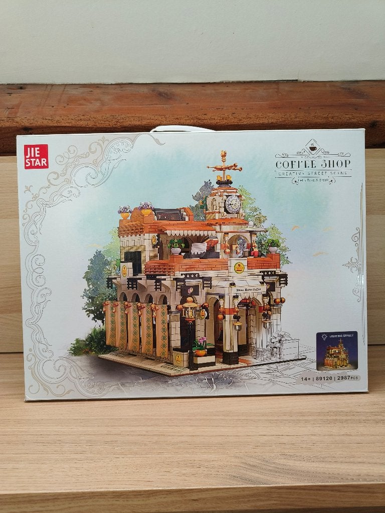 Coffeeshop - negen 2987 stukjes - Jiestar LEGO-compatibel, Nieuw, Architecture, Ophalen of Verzenden, Complete set