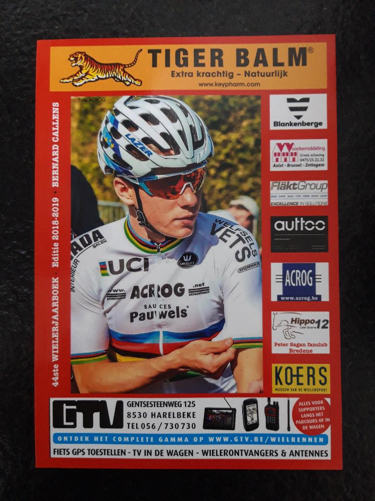 Annuaire cycliste 2018-2019 (couverture Remco Evenepoel), Neuf, Envoi, Bernard Callens, Course à pied et Cyclisme