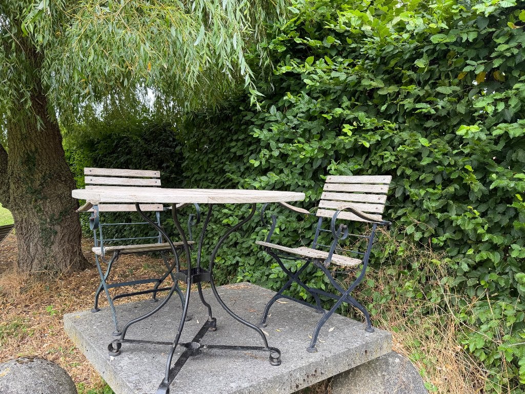 Bistrosetje Royal Arrow, Salons de jardin, Utilisé, Enlèvement, Bois de teck