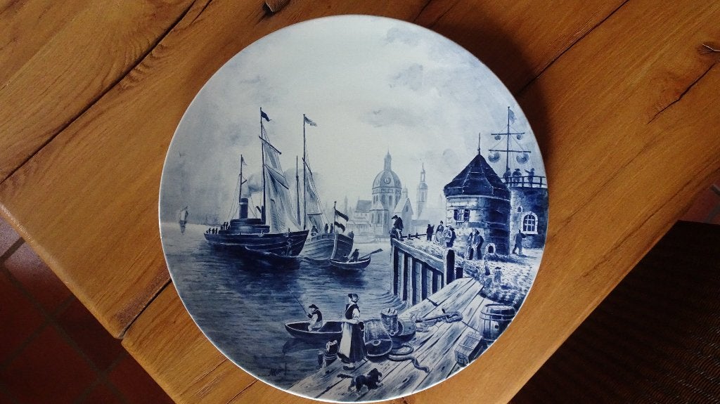 Zeer oud decoratief bord, Ophalen of Verzenden