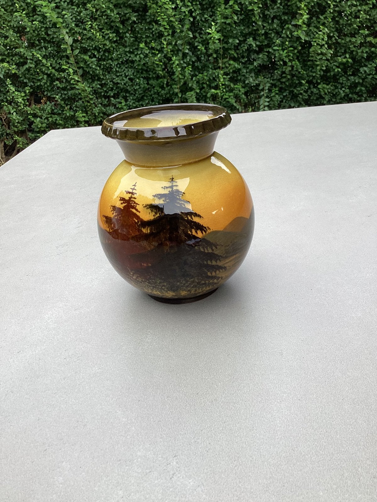 Vintage Schramberg Majolica vaas - zwarte woud, Ophalen