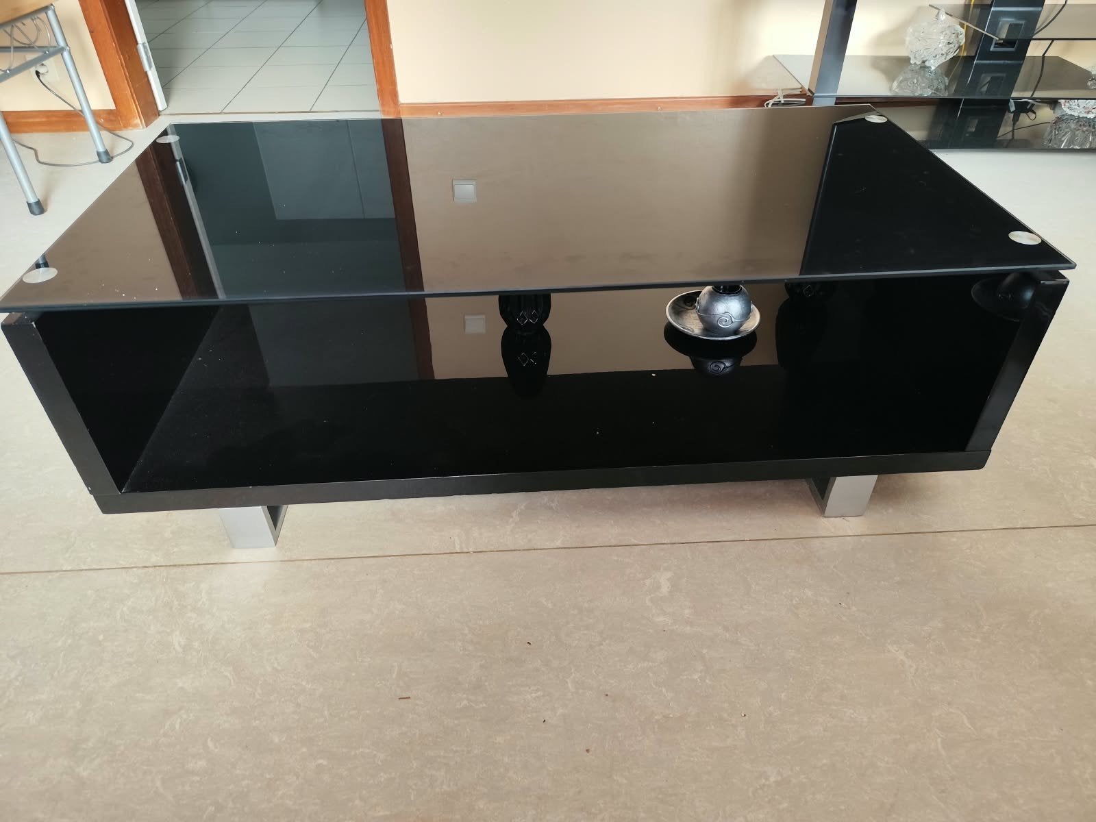 Meuble tv et table salon, Enlèvement, Verre