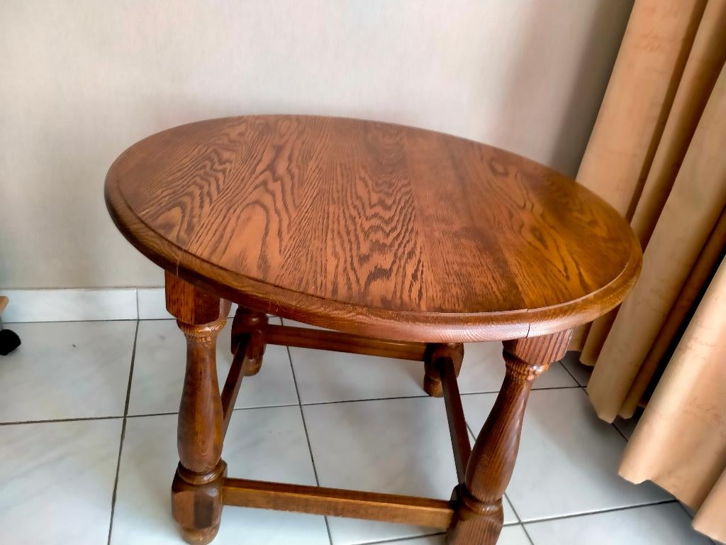 lage ronde (bijzet)tafel, Huis en Inrichting, Gebruikt, Klassiek, Rond, 55 tot 75 cm