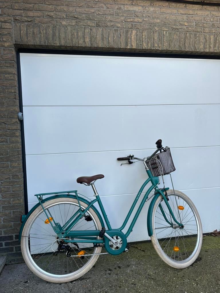 ELOPS stadsfiets 520 laag frame groen, Enlèvement, Comme neuf