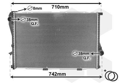 Radiateur 650x435x42 MM schakel BMW 5 / 7 serie E39 E38 1711, -, -, Nieuw, Ophalen of Verzenden
