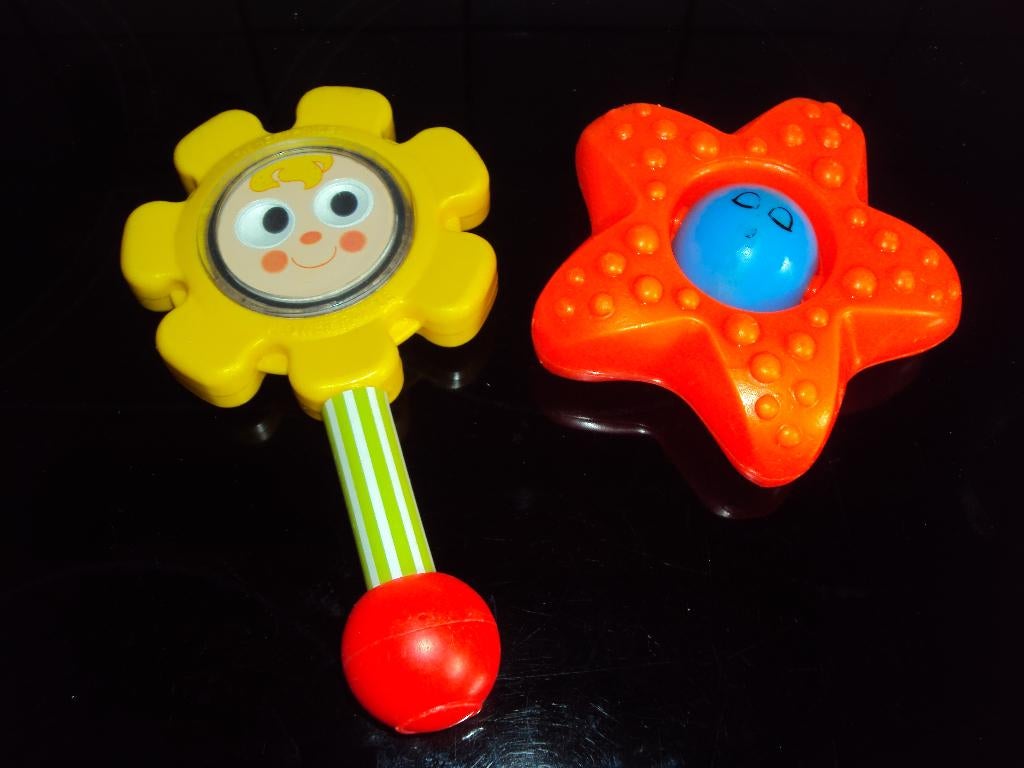 Fisher price , set met 'Flower' rammelaar en ster., Kinderen en Baby's, Speelgoed | Fisher-Price, Ophalen of Verzenden, Rammelaar