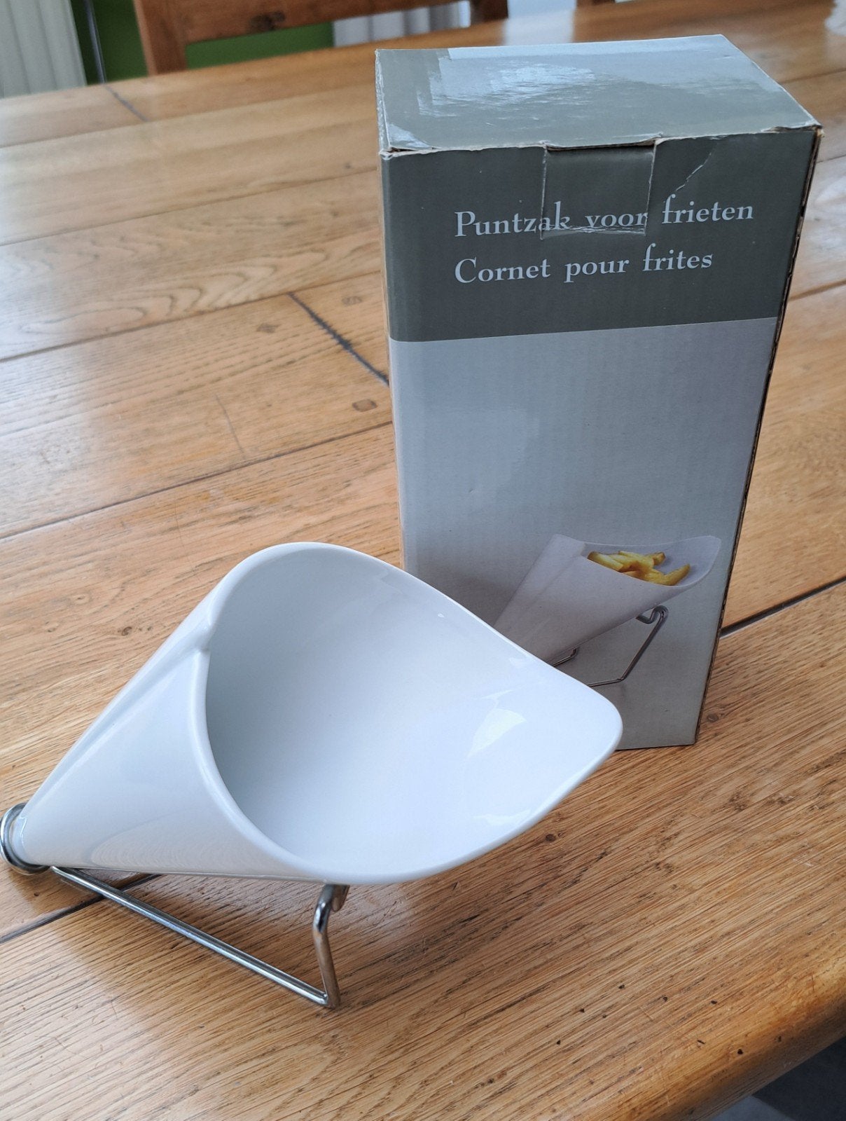 8 x  puntzak, Ophalen, Zo goed als nieuw, Porselein, Bord(en)