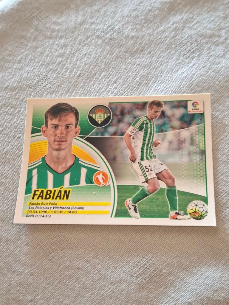 Panini / Sticker / Fabian / Real Betis / 2016-2017, Collections, Enlèvement ou Envoi, Neuf, Affiche, Image ou Autocollant
