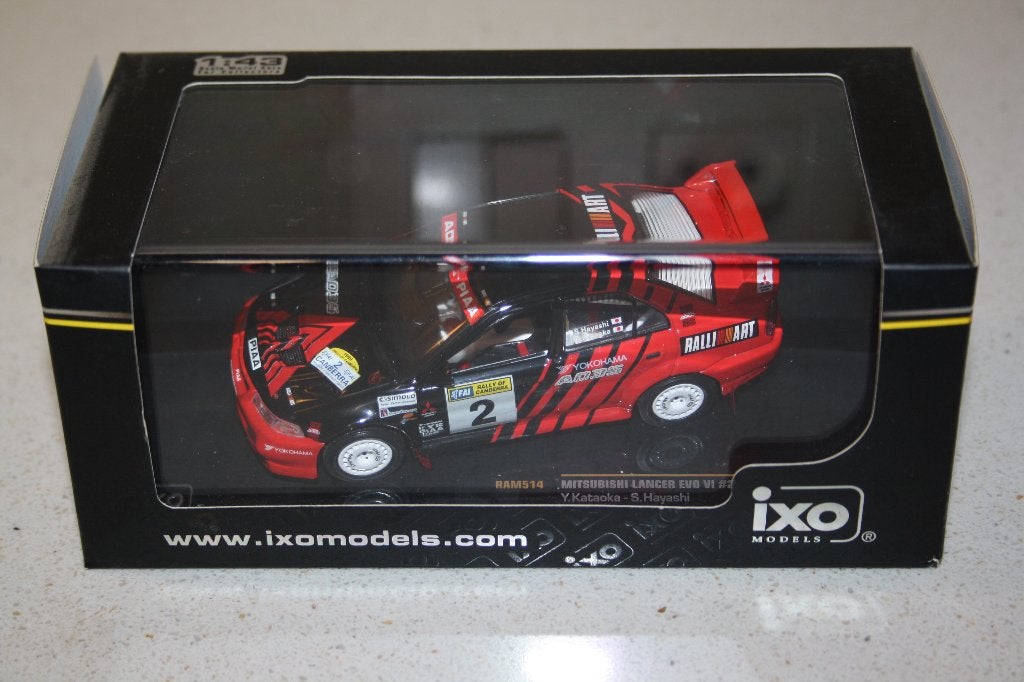 1:43 mitsubishi lancer EVO VI Y.Kataoka rally of Canberra 99, Hobby en Vrije tijd, Modelauto's | 1:43, Ophalen of Verzenden, Zo goed als nieuw