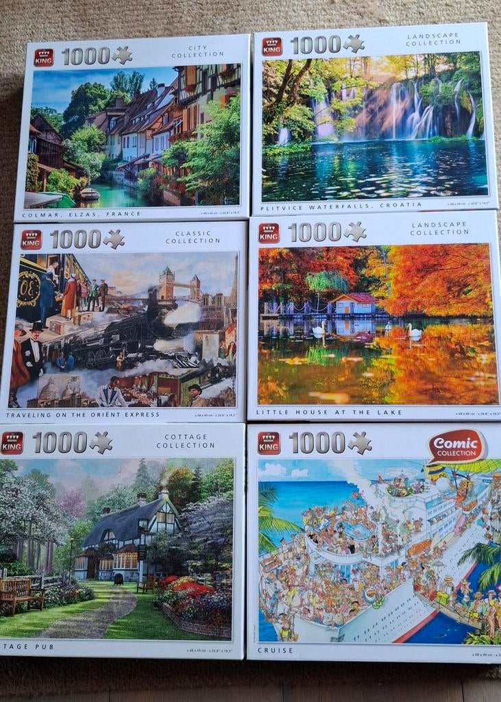 King puzzels 1000st 3€/st of 6 voor 20€, Ophalen of Verzenden