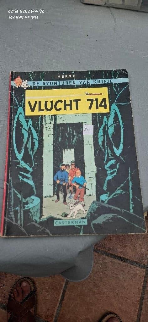 Strip Kuifje- Vlucht 714, Boeken, Gelezen, Eén stripboek, Ophalen of Verzenden, Herge