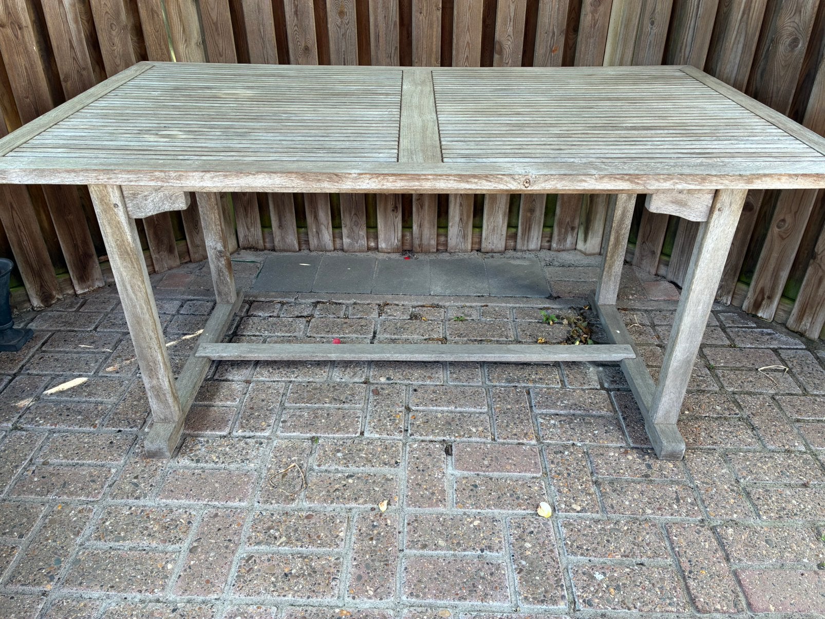 Teak houten tafel 1,60  x 0,90, Ophalen, Gebruikt