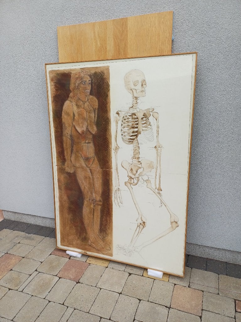 Dessin anatomique figuratif – œuvre d’art unique, Enlèvement