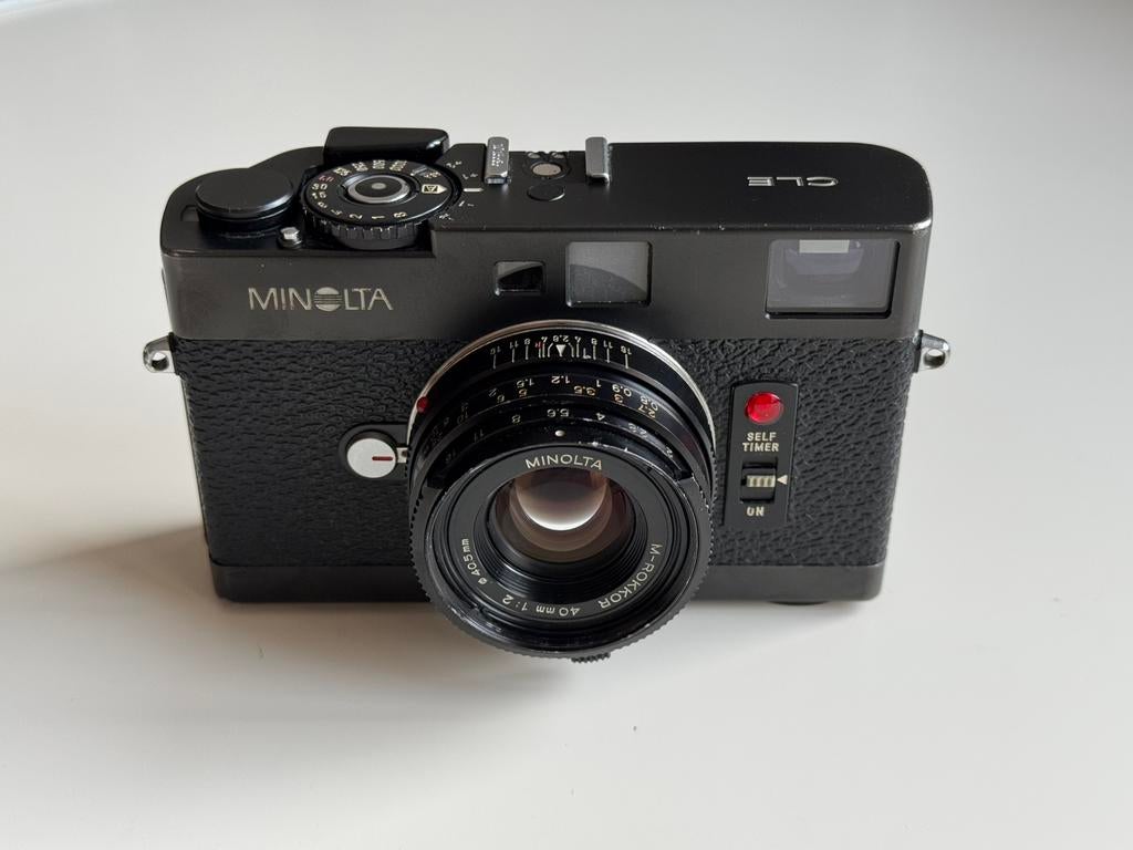 Minolta CLE met rokkor 40mm leica m mount, Ophalen of Verzenden, Gebruikt, Leica