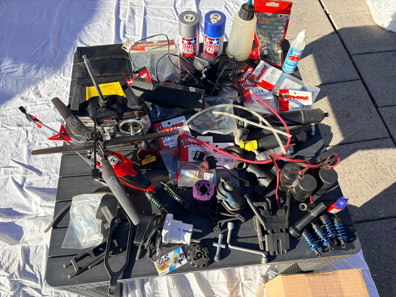Partij RC gerei, traxxas, nitro, helikopter, allerlei, Hobby en Vrije tijd, Ophalen of Verzenden, Gebruikt, Onderdeel